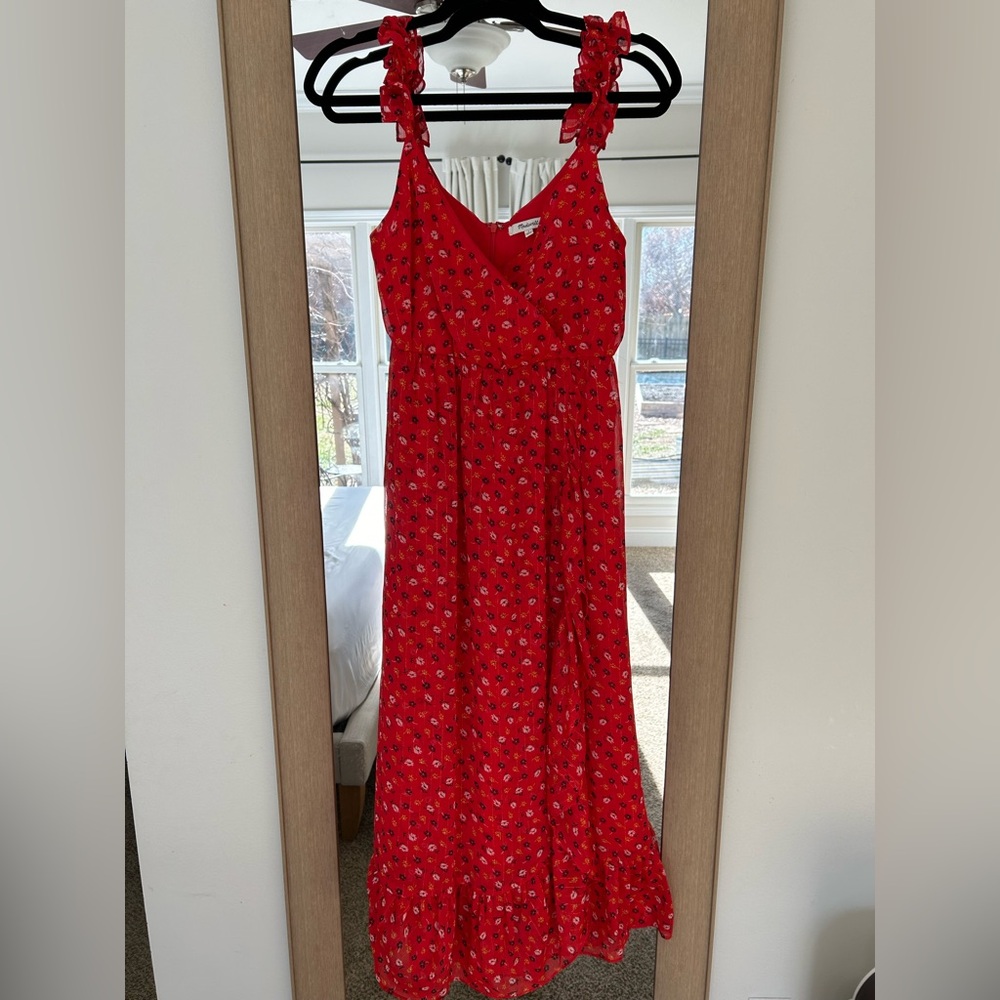 Red Floral Maxi Dress